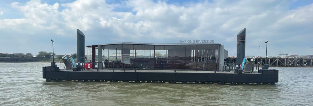 Pontoon view from river